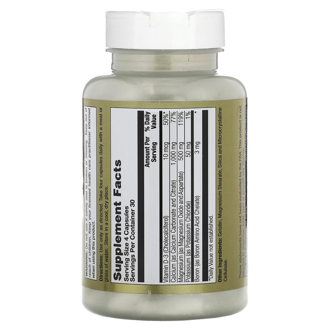 Calcium-Magnesium, Potassium, Vitamin D & Boron, 120 Capsules