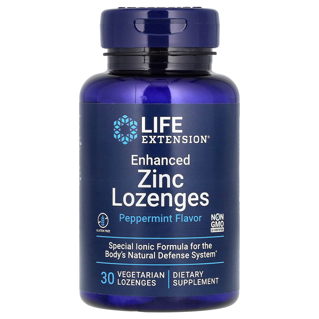 Enhanced Zinc Lozenges, Peppermint, 30 Vegetarian Lozenges