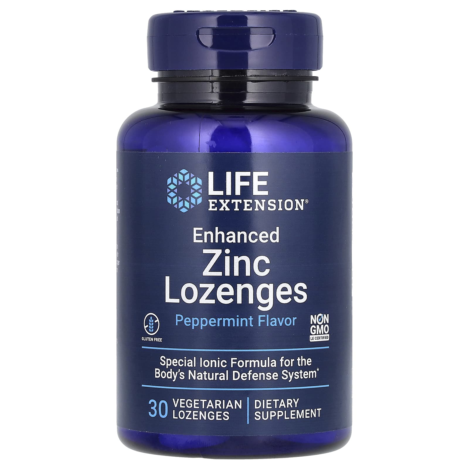 Enhanced Zinc Lozenges, Peppermint, 30 Vegetarian Lozenges